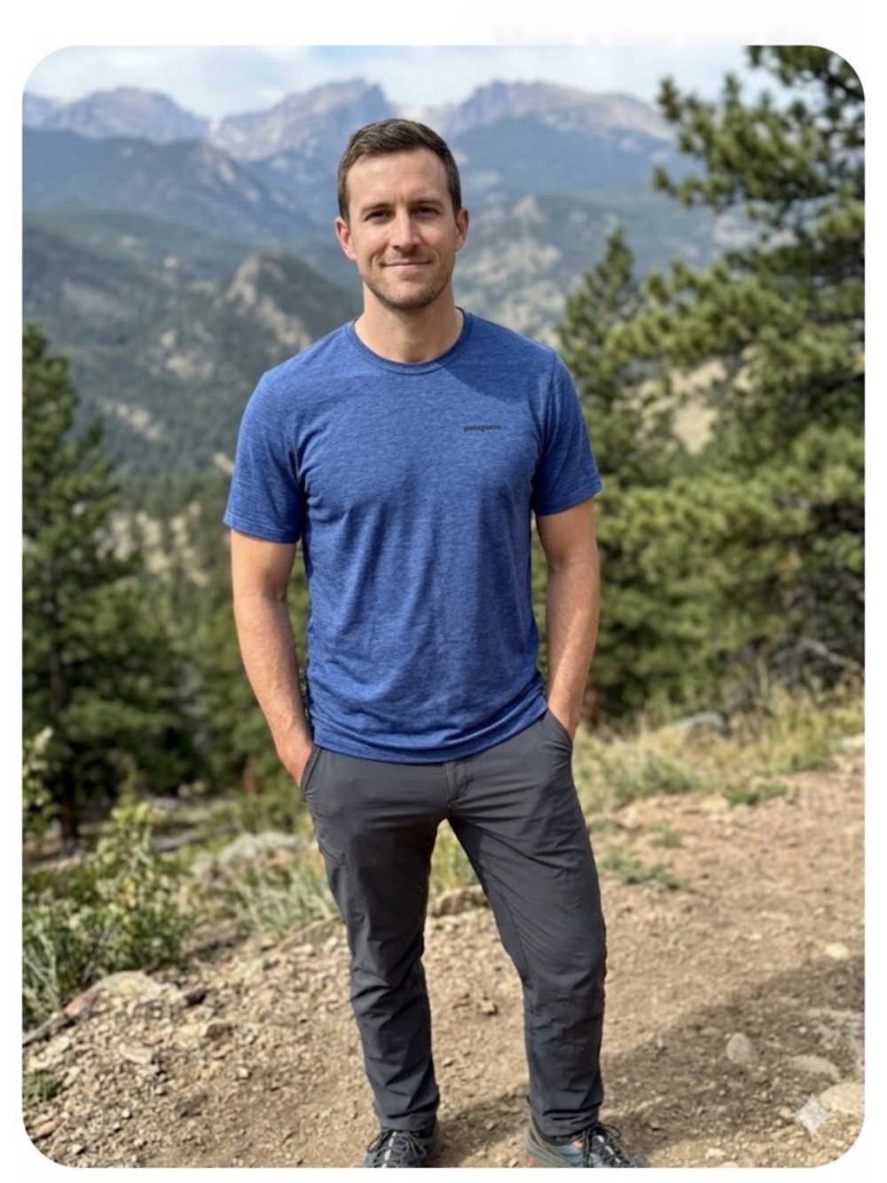 Patagonia Men’s Short-Sleeve Crew Tee in Heather Blue